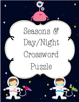 Preview of Seasons & Day/Night Crossword Puzzle