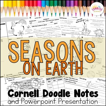 Preview of Seasons Doodle Notes | Reason for the Seasons | Cornell Notes