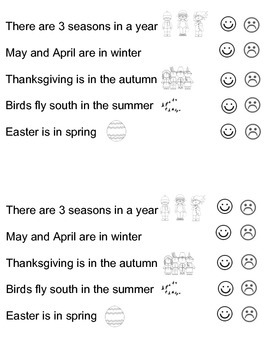 Seasons--EMERGENT READER by Debbie Hochberg | TPT