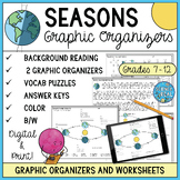Seasons Graphic Organizers with Background Reading and Voc