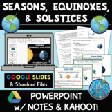 Seasons PowerPoint with Equinoxes and Solstices and Notes