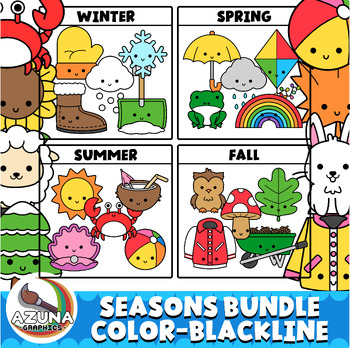 Preview of Seasons Growing Bundle Color Blackline