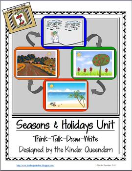 Preview of Seasons & Holidays Unit Think-Talk-Draw-Write Non-Fiction