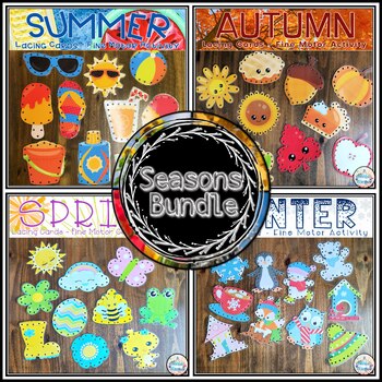 Summer Fine Motor Activities- Lacing Cards and Punch Cards - Rhody