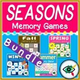 Four Seasons Memory Games Bundle for Autumn, Winter, Sprin