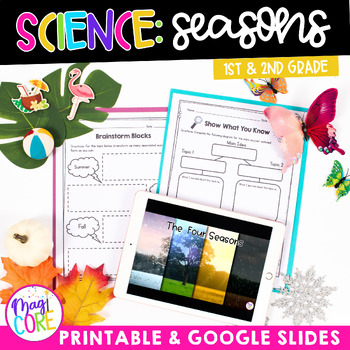 Preview of 4 Seasons of the Year Weather - 1st & 2nd Grade Science Activities Worksheets