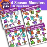 Seasons Monster Bundle Clipart