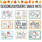 Seasons/Outdoors Snack Mats, Printable Placemats for Picky Eaters