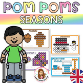 Seasons Pom poms Bundle Autumn. Winter. Spring. Summer. Fi