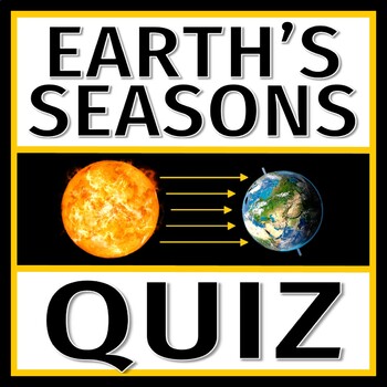 Preview of Earth's Tilt Seasons Quiz Middle School  NGSS MS-ESS1-1