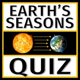 Earth's Tilt Seasons Quiz Middle School  NGSS MS-ESS1-1