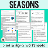 Seasons - Reading Comprehension Worksheets
