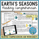 Seasons Reading Comprehension and Worksheets