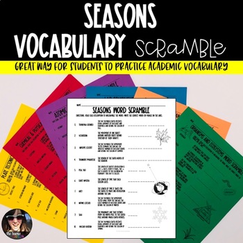 Synonyms for All Seasons Vocabulary Bundle Fall Winter -  Israel