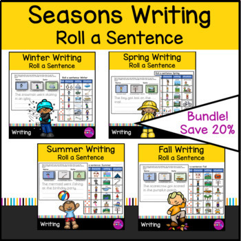 Preview of Occupational Therapy Writing Center Activity Roll a Silly Sentence Bundle