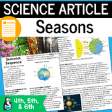 Seasons Science Article | Reading Comprehension | 4th 5th 