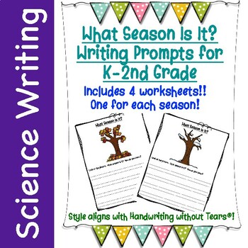 Preview of Seasons Science Writing Prompts (HWT® Style)