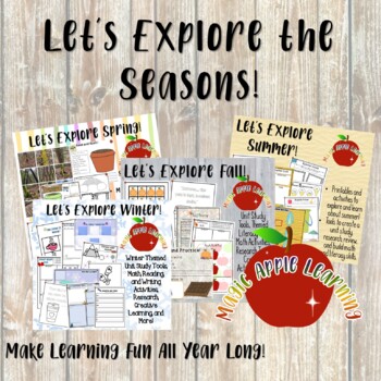 Preview of Seasons Unit Study Bundle | Explore Fall, Winter, Spring, Summer