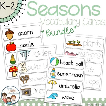 Preview of Seasons Vocabulary Word Wall Cards BUNDLE