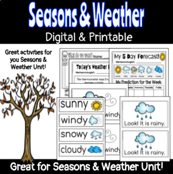 Preview of Seasons & Weather Activities | Digital & Printable