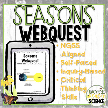 Preview of Seasons Webquest (NGSS Aligned) MS-ESS1-1