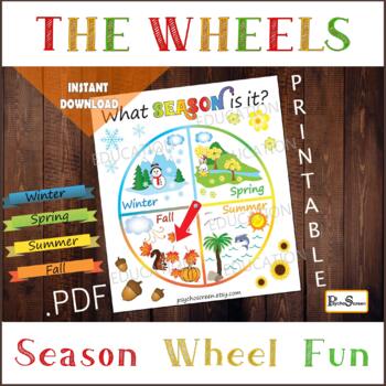 Preview of Seasons Wheel, Circle, Preschool Activity, Kindergarten Printable, homeschool