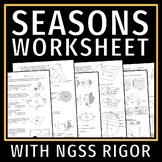 Reason for the Seasons Worksheet with Earth's Motions and 