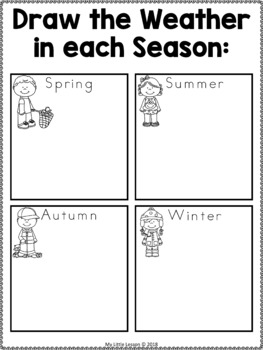 seasons homework year 1