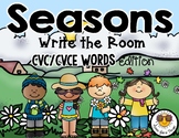 Seasons Write the Room - CVC/CVCE Words Edition