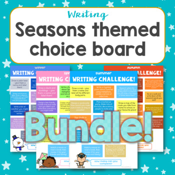 Preview of Seasons Writing Choice Board Bundle