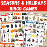 Seasons and Holidays Bingo Games for Special Education (no