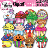 Seasons and Holidays Cupcake of the Month Clipart