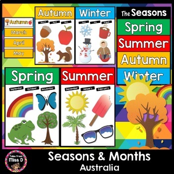 Preview of Seasons and Months Display Australia