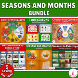 Seasons and Months Activities Montessori Cards Bundle