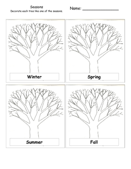 Preview of Seasons and Trees Activity