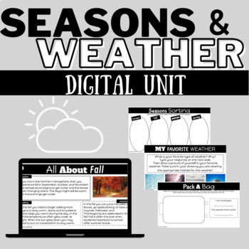 Seasons and Weather Unit - Digital Resource by Lowry's Learning | TPT