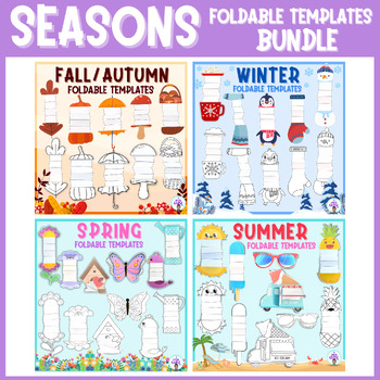 Preview of Seasons- spring, summer, fall, winter writing craft activities- growing bundle $