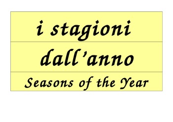 Preview of Seasons Calendar in Italian