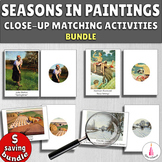 Seasons Art I Spy Close-Up Matching Activities Bundle | Mo