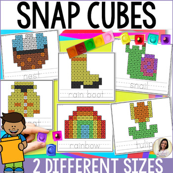 Seasons of the Year: SPRING Snap Cube Mats Morning Stem Tubs | TPT