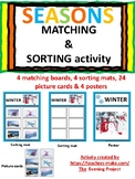 Seasons-sorting and matching activity with real photos
