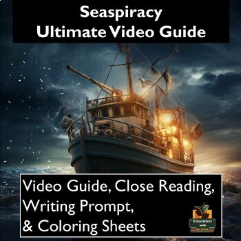 Preview of Seaspiracy Video Guide: Worksheets, Close Reading, Coloring Sheets, & More!