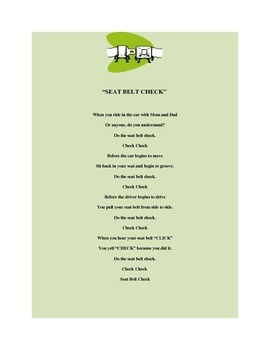 Preview of Seat Belt Check Poem