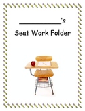 Seat Work Folder Cover