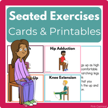 Preview of Seated Exercise Activity Cards and Printables