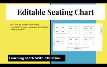 Preview of Editable Seating Chart