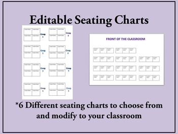 Editable Classroom Seating Chart Template