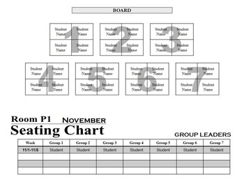 Seating Chart - 6 to 8 group templates by Allen's Classroom | TpT