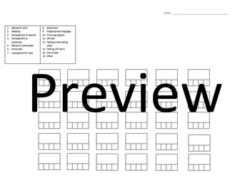 Preview of Seating Chart/ Behavior Management (Rows)