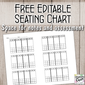 Seating Chart Template Classroom Free